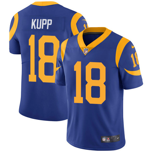 2019 Men Los Angeles Rams 18 Kupp blue Nike Vapor Untouchable Limited NFL Jersey